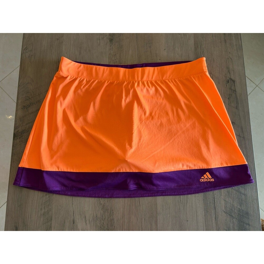 Adidas Climalite Tennis Golf Skort Skirt Neon Orange and Purple Women's Size M/L